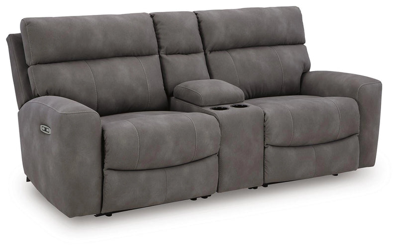 Next-Gen DuraPella Power Reclining Sectional Loveseat with Console