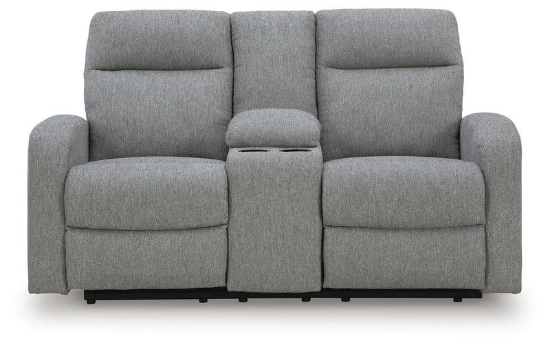 Gauntlet Reclining Loveseat with Console