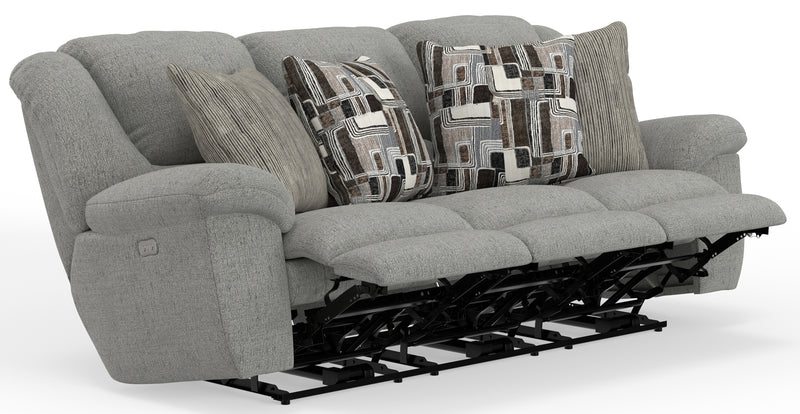 Trifecta Power Sofa w/3 Recliners and Drop Down Table