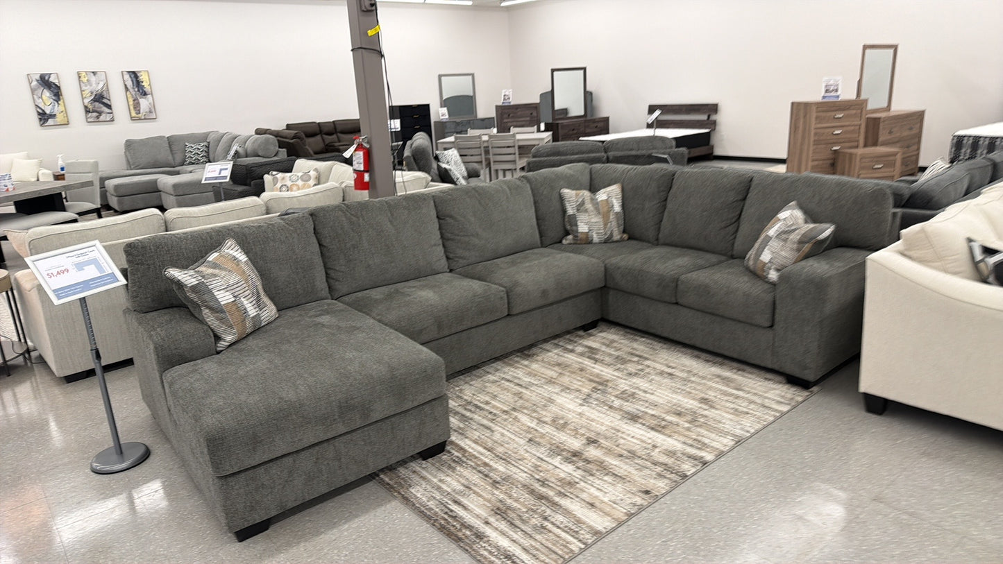 Gray U Shaped Sectional Couch