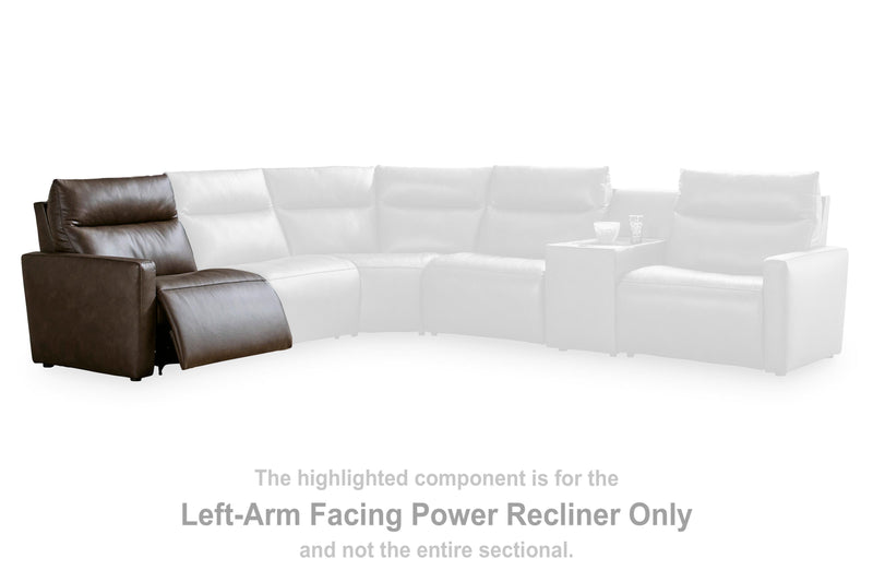 ModZ Power Reclining Sectional Loveseat with Audio Console